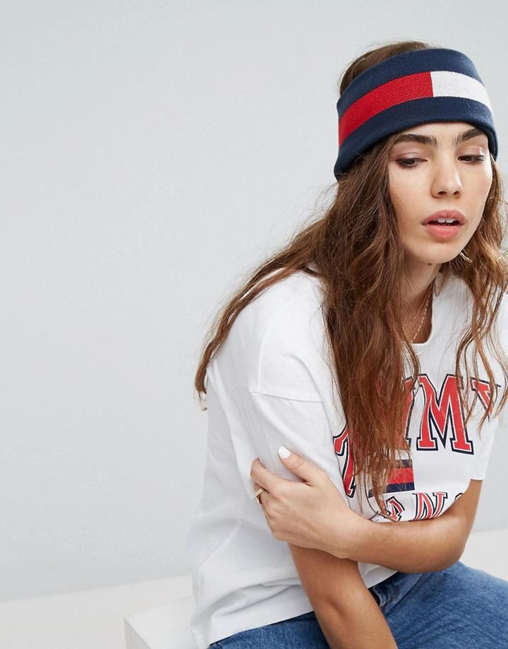 Tommy Jean 90s Capsule Reversable Headband - Navy