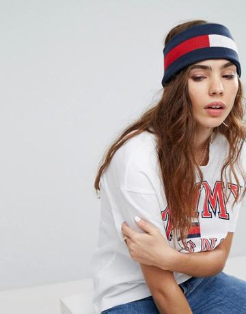 Tommy Jean 90s Capsule Reversable Headband - Navy