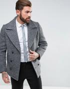 Gianni Feraud Boucle Harrington Double Breasted Coat - Gray