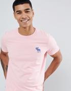 Abercrombie & Fitch Exploded Pop Icon Logo T-shirt In Pink - Pink