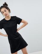 Monki Pocket Detail T-shirt Dress - Black