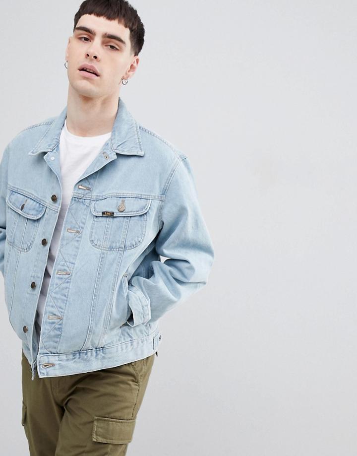 Lee Rider Jacket In Stonewash - Blue