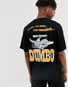 Asos Design Dumbo Oversized T-shirt With Back Print - Black