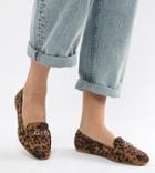 New Look Wide Fit Suedette Chain Loafer - Brown