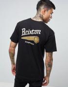 Brixton Maverick T-shirt With Back Print - Black