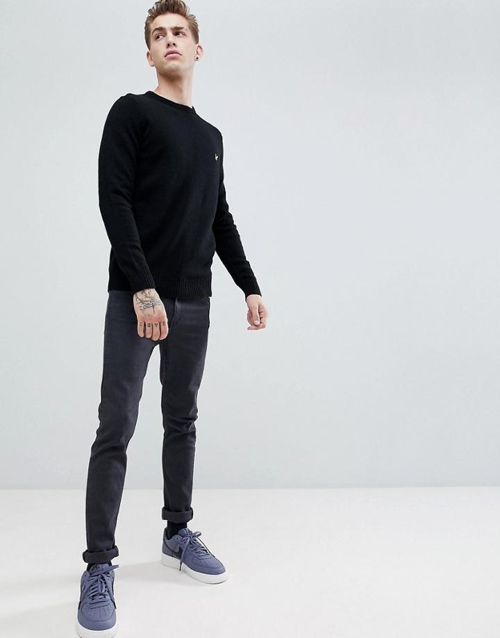 Lyle & Scott Lambswool Blend Sweater - Black