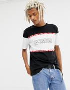 K-swiss Crenshaw Logo Panel T-shirt In Black - Black