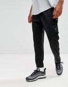 Mennace Skinny Track Joggers With Poppers - Black