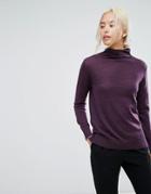 Selected Turtleneck Sweater - Purple