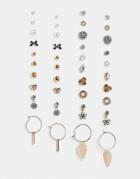 Aldo Groadia Pack Of 20 Earrings In Mixed Metallics-multi