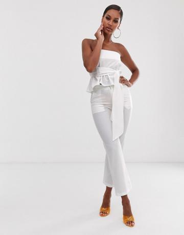Lioness Jetsetter Tailored Pants In White
