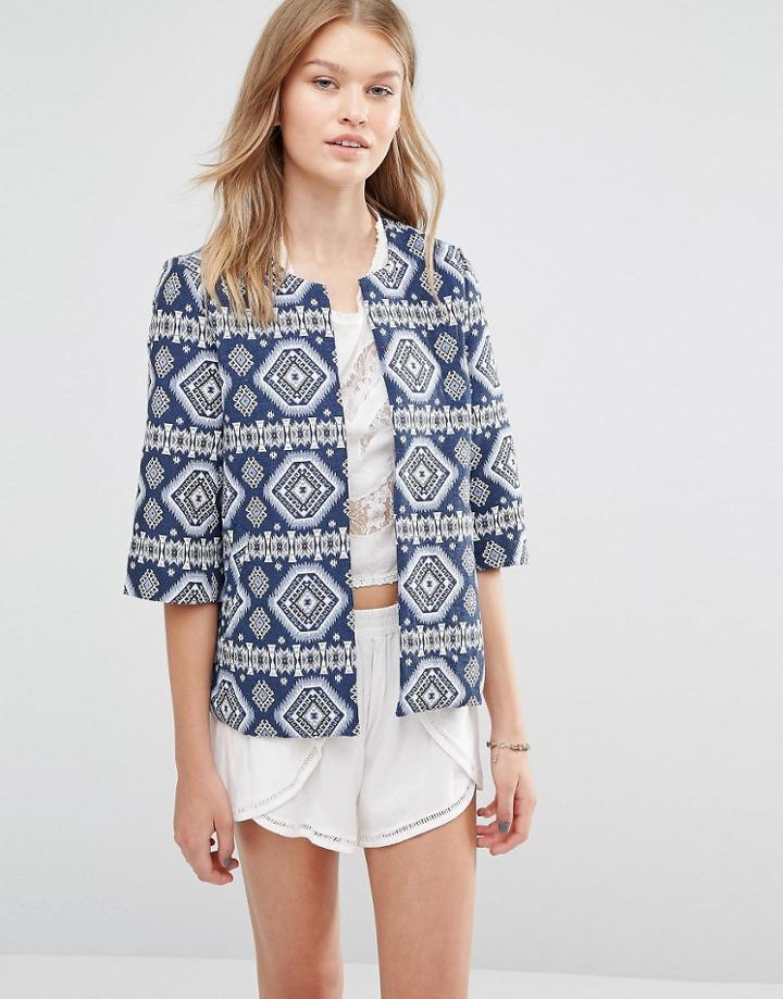 Vero Moda Geo Printed Jacket - Blue