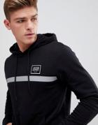 Jack & Jones Core Hoodie With Reflective Stripe - Black