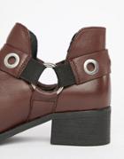 Park Lane Wide Leather Ankle Boots - Brown