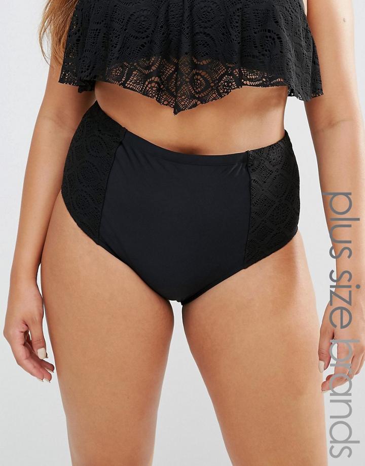 Costa Del Sol High Waist Bikini Bottoms - Black