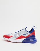 Nike Air Max 270 Usa Sneakers In White/red Royal
