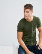 Produkt Pocket T-shirt In Slub Cotton - Green