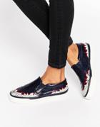 Asos Delight Flame Sneakers - Snake Mix