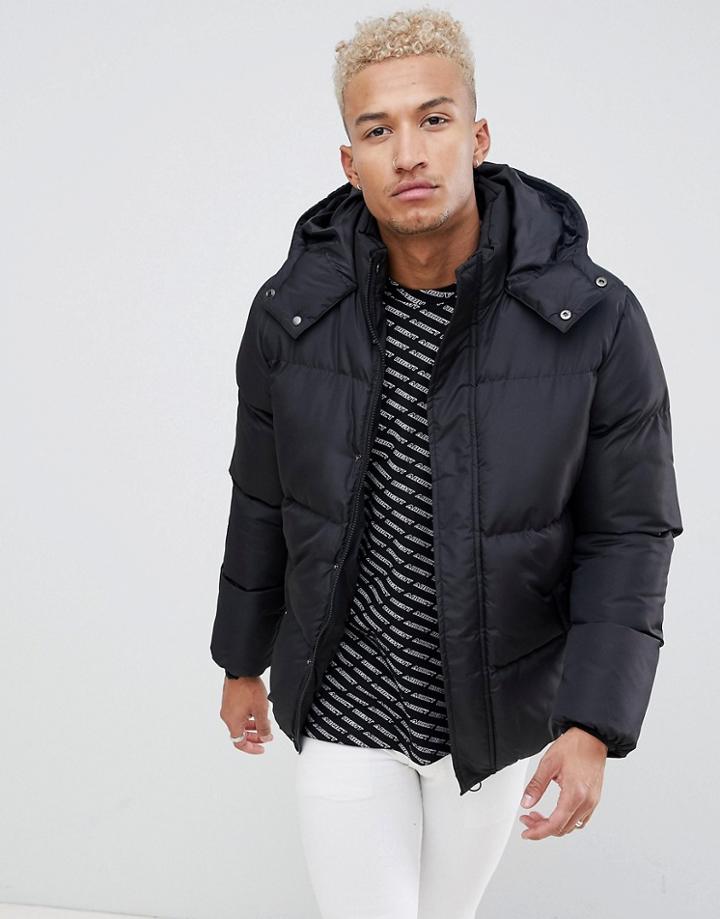 Night Addict Oversized Puffer Jacket - Black
