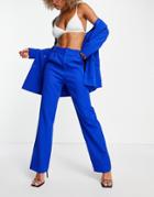 4th + Reckless Wide Leg Suit Pants In Cobalt Blue