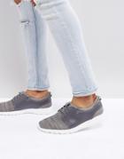 New Look Runner Sneakers With Knitted Detail In Gray - Gray