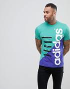 Adidas Originals T-shirt With Large Graphic Print In Blue Ce2238 - Blue