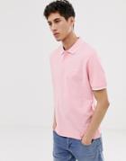 Ben Sherman Double Tipped Pique Polo Shirt-pink