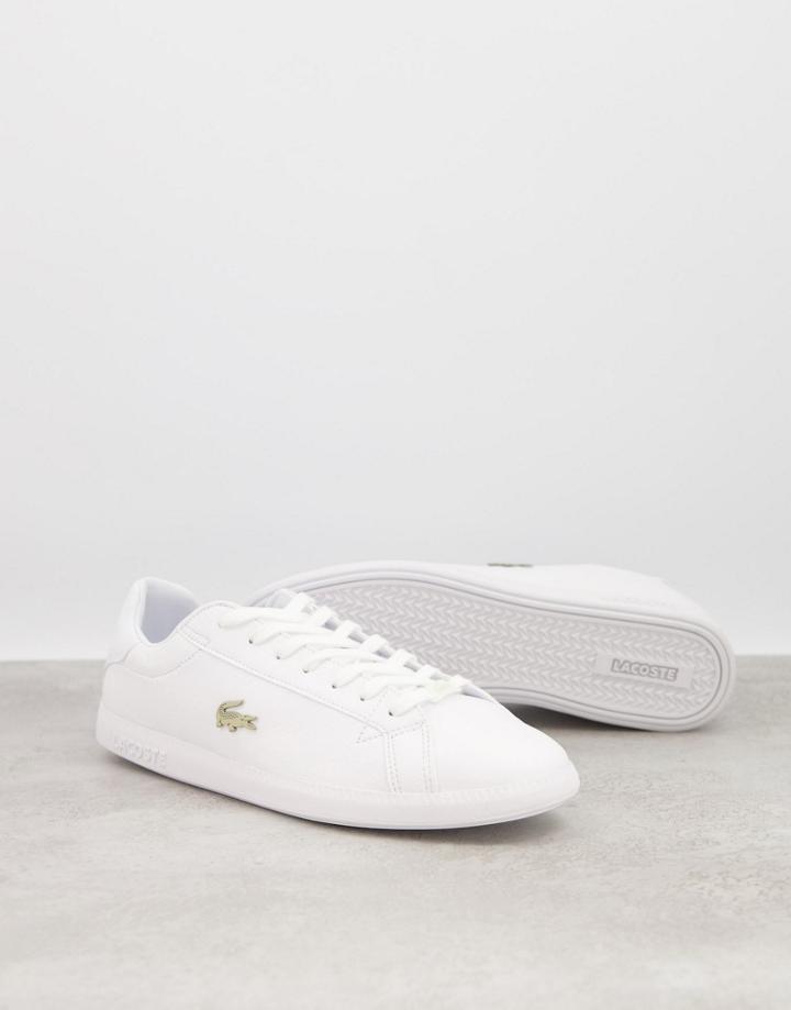 Lacoste Graduate Sneakers White With Gold Croc