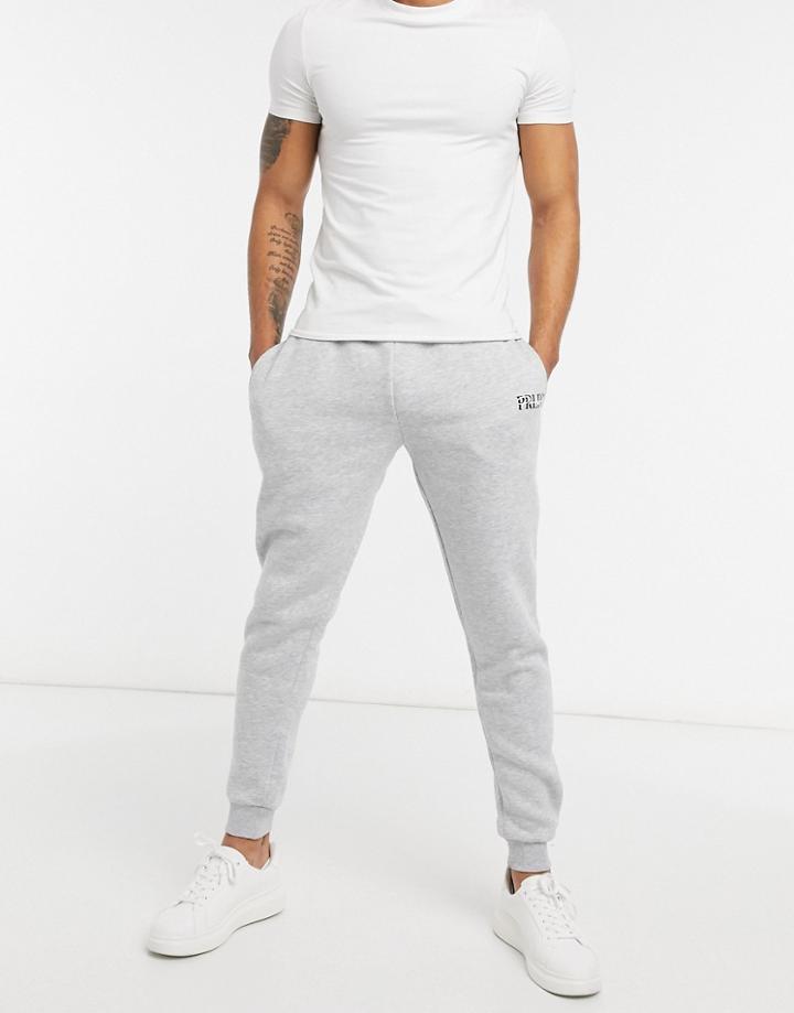 River Island Prolific Slim Sweatpants In Gray-grey