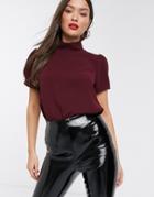 River Island High Neck Top In Purple