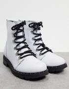 Sorel Lennox Lace Flat Ankle Boot In White