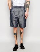 Black Eye Rags Shorts With Drop Crotch - Black