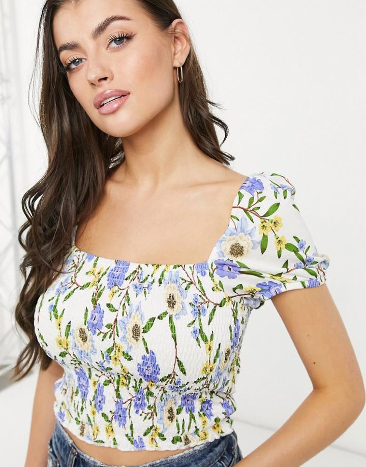 French Connection Eloise Meadow Top In Multi
