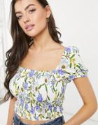French Connection Eloise Meadow Top In Multi