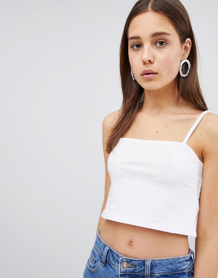 New Look Square Neck Crop Cami - Multi
