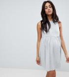 Asos Design Maternity Sleeveless Button Smock Dress - Gray