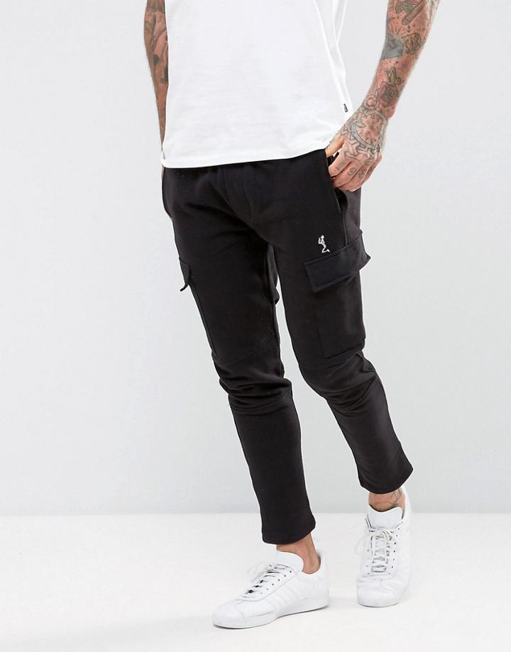 Religion Cropped Cargo Jogger - Black