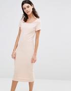 Pussycat London Jersey Midi Dress - Beige