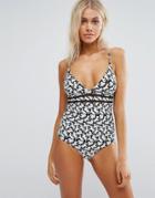 Stella Mccartney Horses Padded Cup Swimsuit - Multi