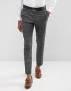 Selected Homme Slim Suit Pant In Check - Gray