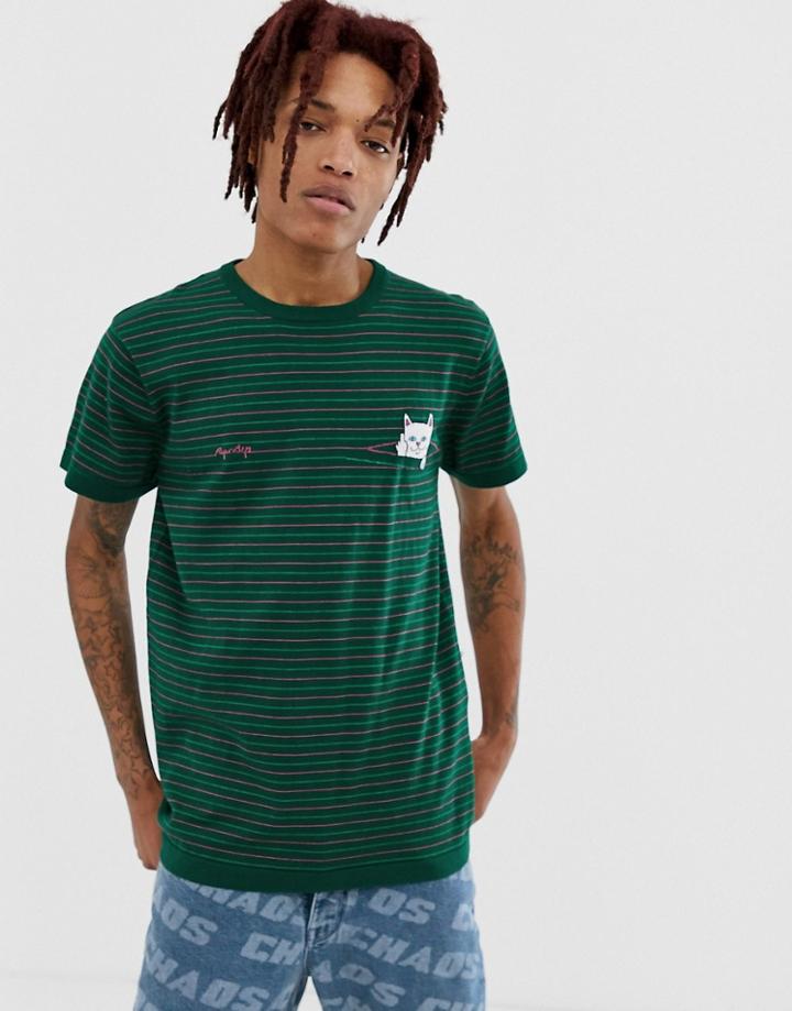 Ripndip Peeking Nermal Knit T-shirt In Green - Green