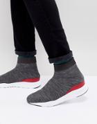 Kurt Geiger London Knitted Flexor Sneaker In Gray - Gray