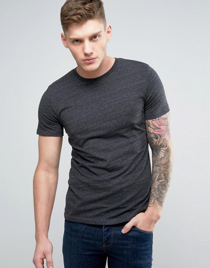 Jack & Jones Core Crew Neck T-shirt With Pocket Detail - Black