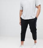 Asos Design Plus Skinny Super Crop Chinos In Black - Black