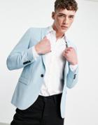 Twisted Tailor Suit Jacket In Mint Blue-blues