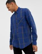 Nudie Jeans Co Sten Window Check Shirt In Blue