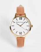 Bellfield Classic Watch In Tan-gold