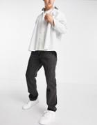 Liquor N Poker Straight Leg Jeans In Washed Gray Denim - Part Of A Set-grey