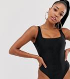 Wolf & Whistle Fuller Bust Exclusive Swimsuit Dd - G Cup In Black