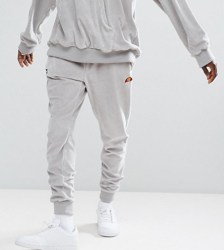 Ellesse Velour Joggers In Gray - Gray